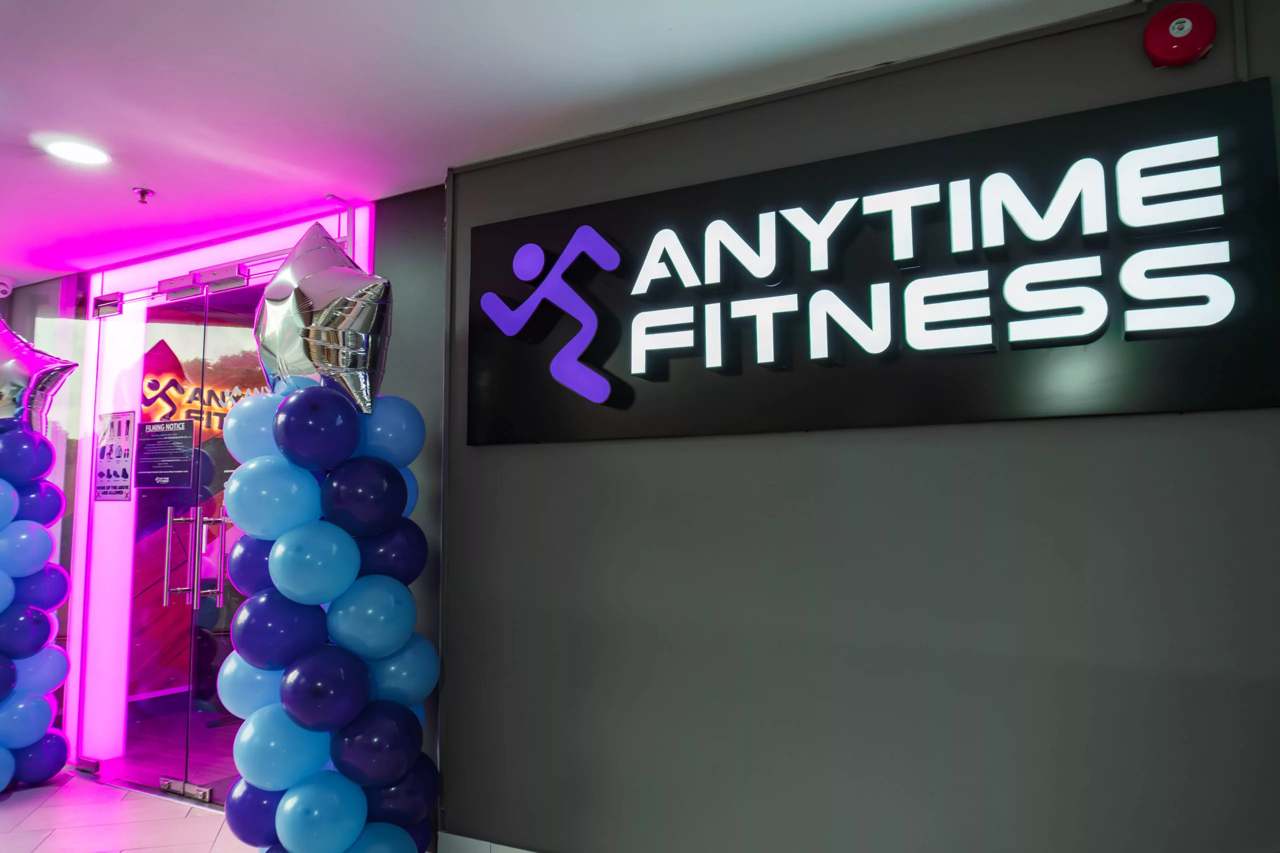 Entrance to Anytime Fitness New Queensway in a landscape format