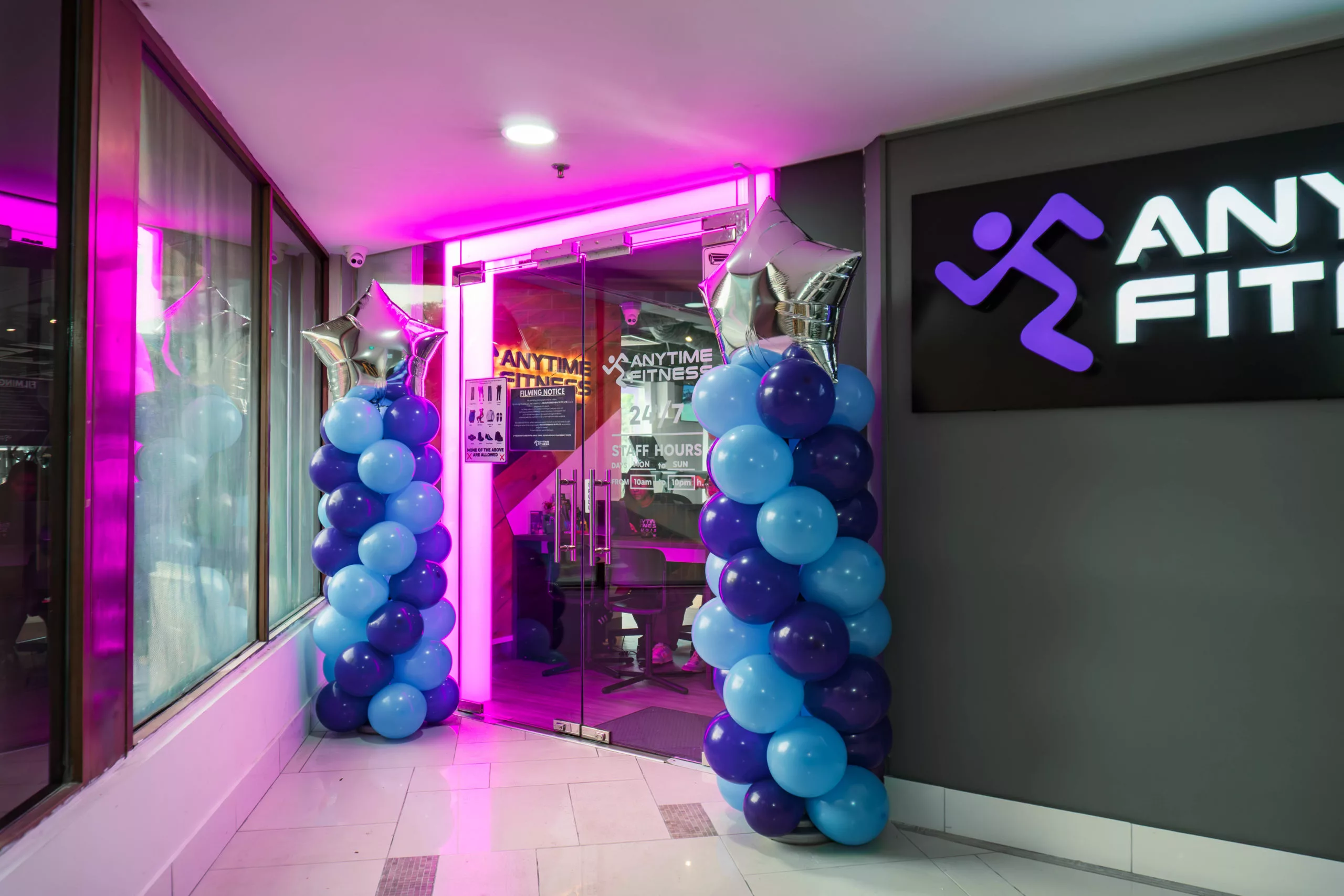 Entrance to Anytime Fitness New Queensway